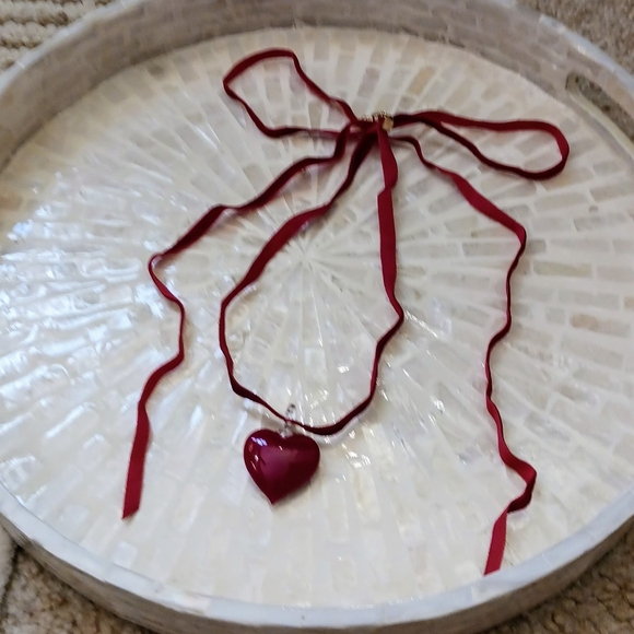 Red Heart Pendant Necklace - Red Velvet - Picture 14 of 14
